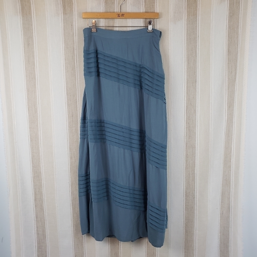 Soft Surroundings Maxi Skirt Blue Size Small Lagenlook Modest‎